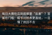 每日大赛吃瓜到底哪里“反差”？答案在门槛：细节对照表更直给，一旦懂了就回不去