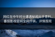 网红在中午时分遭遇秘闻出乎意料，番茄影视官网全网炸锅，详情围观