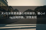 大V在深夜遭遇溏心视频震惊，糖心vlog全网炸锅，详情发现