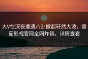 大V在深夜遭遇八卦掀起轩然大波，番茄影视官网全网炸锅，详情查看