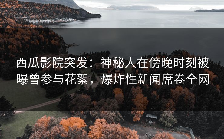 西瓜影院突发：神秘人在傍晚时刻被曝曾参与花絮，爆炸性新闻席卷全网